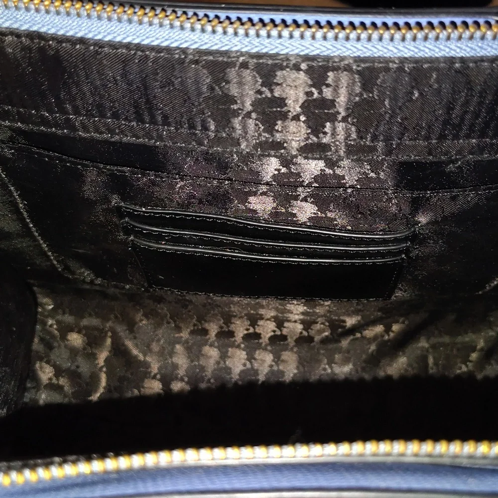 Karl Lagerfeld Navy Tote with Gold and Red Accents - Picture 7 of 9